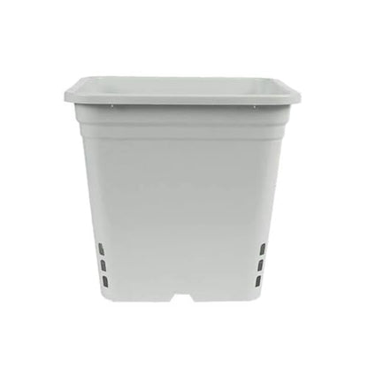 SUNPACK Square Tall Nursery Pot, White, 12" (Pack of 12) - Features Drainage Holes for Excess Water, Perfect for Greenhouse or Outdoor Growing - Durable, UV Resistant Plastic
