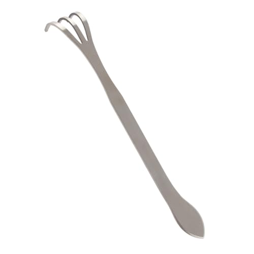 Stainless Steel Plant Pot Rake, 3-Prong Gardening Cultivator, 9.45inches Hand Tool for Bonsai Planters Pots Soil Loosening