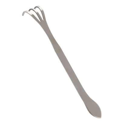 Stainless Steel Plant Pot Rake, 3-Prong Gardening Cultivator, 9.45inches Hand Tool for Bonsai Planters Pots Soil Loosening