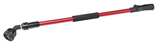 Dramm Telescoping RainSelect Rain Wand – 9 Pattern Adjustable Spray Head, One Touch Thumb Valve, Extends 34–55 Inch Aluminum Watering Wand for Garden Hose – Red - color: Red, size: Telescoping