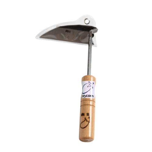 Japanese Sickle (Nejirigama) Durable Carbon Steel (SK85) Blade, Weeder Scraper Hoe, Hand Held Garden Tool, Blade Length 4.72inch - size: NEJIRI GAMA