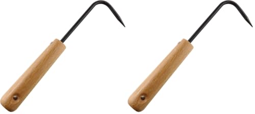 215mm Single Claw Root Hook Loosening Tool Handle Weeder Garden Weeding Gardening Tools Potted Landscape Maintenance for Outdoor Garden Digging Cultivator Weed Remove (Pack of 2) - size: 215mm (Pack of 2)