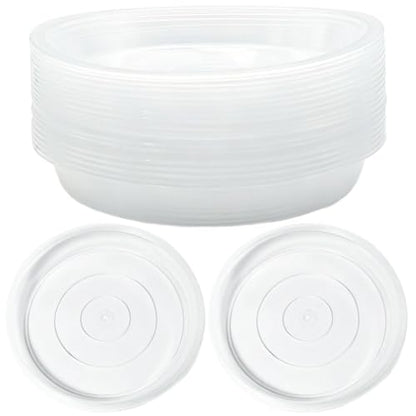 Delphinus 20 Pack Clear Plant Drip Trays, 6 Inch Round
