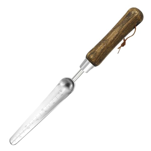 Narrow Garden Trowel for Seed Planting, Stainless Steel with Depth Markings