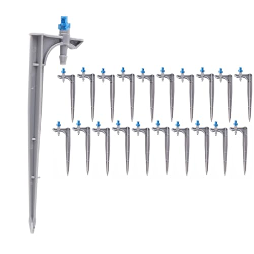 20PCS Drip Irrigation Emitters,90 Degree with Plunger Adjustable Irrigation Drippers for 1/4" Drip Irrigation Tubing, Perfect for House Garden Watering Drippers Sprayer (90 Degrees) - size: 90 degrees