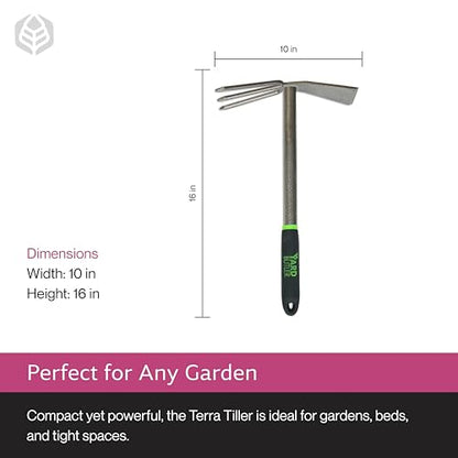 Yard Butler Terra Tiller Hand Cultivator, Rust-Resistant, ITT-4T - style: Tiller