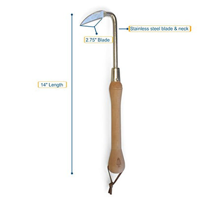 Carrot Design Cape Cod Weeder Hand Garden Weeding Tool - Stainless Steel