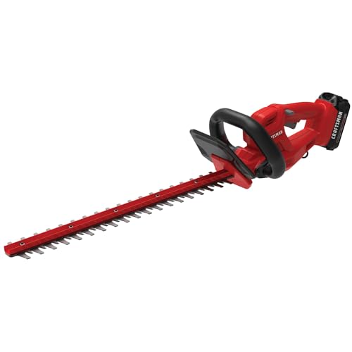 CRAFTSMAN V20 Cordless Hedge Trimmer with Battery and Charger Included, 20 in. Blade, Rechargeable Bush Trimmer Cordless, Lightweight (CMCHT810C1) - style: 20V Trimmer Kit