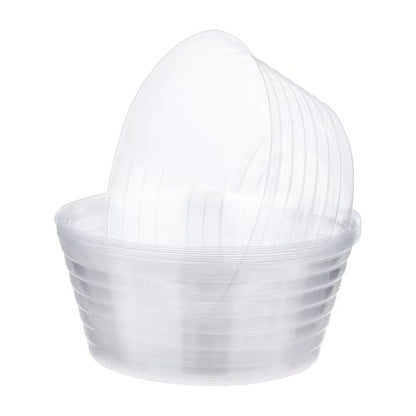 M METERXITY 10-Pack Plastic Plant Saucer, 8 Inch Clear Thin Plant Saucer Drip Tray for Indoor/Outdoor, Planter Liners Nursery Pots - size: 8 Inch