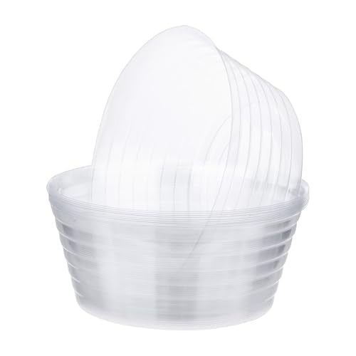 M METERXITY 10-Pack Plastic Plant Saucer, 8 Inch Clear Thin Plant Saucer Drip Tray for Indoor/Outdoor, Planter Liners Nursery Pots - size: 8 Inch