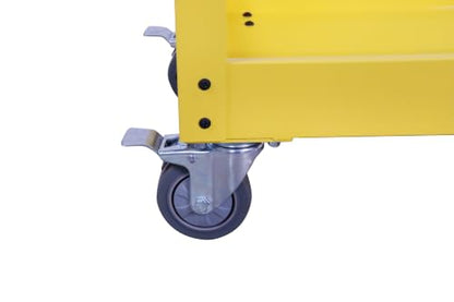 Heavy Duty Service Utility Cart,2 Shelf Steel, 800-Pound Capacity, 35.6 x 18.1x38-Inch Yellow - color: Yellow