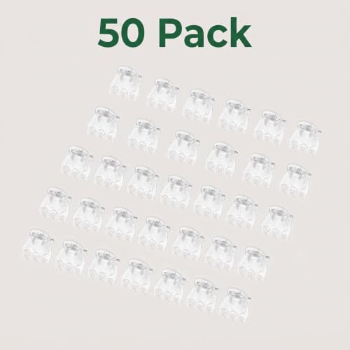 50Pcs Plant Orchid Clips Flowers Support Clear Fixer for Garden Vine Stem Plants Climbing Clasp Transparent 6 Claws Orchid Clips Plastic Butterfly Plant Support Structures