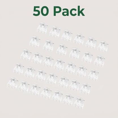 50 Pcs Plant Support Clips,Plant Orchid Clips Flowers Support Clear Fixer for Garden Vine Stem Plants Climbing Clasp Transparent 6 Claws Orchid Plastic Butterfly Plant Support Garden Structures