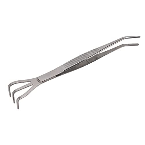 Bonsai Root Rake 3 Prong Stainless Steel Gardening Tool for Loosening Aerating Soil and Removing Weeds, 58g Ergonomic Non Slip Handle, for Bonsai Soil Preparation and Potting - size: Bent