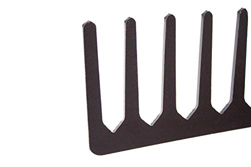 Bully Tools 14-Tine Level Head Rake | 60" Fiberglass Long Handle 16" Wide Head Garden Rake Heavy Duty Metal Tool for Soil Leveling, Spreading Mulch Gravel and Thatch | 100% Made in USA