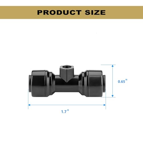 10PCS 1/4 Inch Slip Lock Misting Nozzle Tee Connectors, Plastic Misting Line Fittings for Outdoor Patio Misting & Garden Watering Kits
