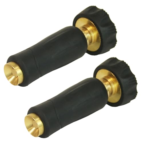 Chapin 6-9476: High Pressure 3.5-inch Brass Twist Hose Nozzle, Heavy-Duty Adjustable Garden Hose Nozzle, Gardening, Watering and Irrigation, Outdoor Cleaning, Set of 2 - style: 2-Pack
