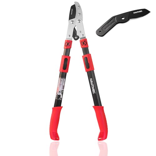 HAUTMEC Anvil Loppers for Tree Trimming Heavy Duty, Extendable 27-37'' Garden Loppers with Compound Action System, 2" Cutting Capacity,with replacement blades, HT0461 - color: Loppers & Blade