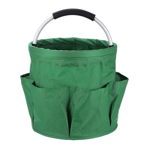 HARFINGTON Garden Tool Bag 17L Large Oxford Waterproof with Pockets Garden Tote Bag Gardening Plant Tool Organizer Storage Carrier Store for Outdoor Women Men, Forest Green - color: Green