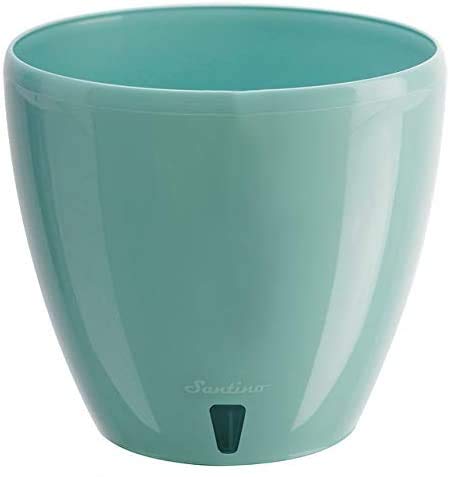 Gardenera 6.7" Deco Self Watering Pots for Indoor Plants in Jade - Decorative Flower Pot with Water Level Indicator and Drainage Cartridge for All House Plants, Flowers, Herbs and Succulents - color: Jade, size: 6.7 Inch