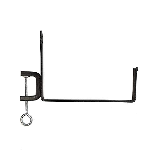 Achla Designs SFB-03C, 10 inch Railing clamp Window Flower Box Brackets, Black - size: 10 Inch