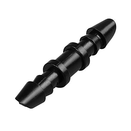 100 Pieces Drip Irrigation 1/4" Barbed Coupling Fittings, Barbed Connectors for 1/4 Inch Irrigation Tubing, Drip Line Coupler for Drip Sprinkler Garden Lawn Systems - size: 4/7mm Couplings-100P