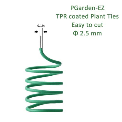 Plant Ties - 32.8ft Soft Twist Ties Green TPR Garden Ties Supply, for Supporting Plants Tomatoes Office Home Organizing - size: 32.8 feet/10 Meters