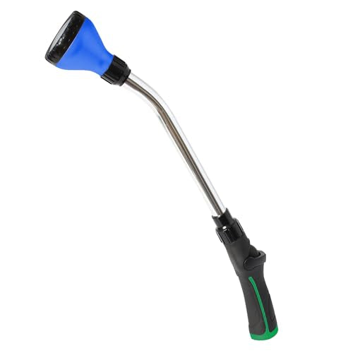 Gardener Select® Shower Head Watering Wand, 16 Inches, Hose Nozzle Sprayer with Sliding Thumb Flow Control