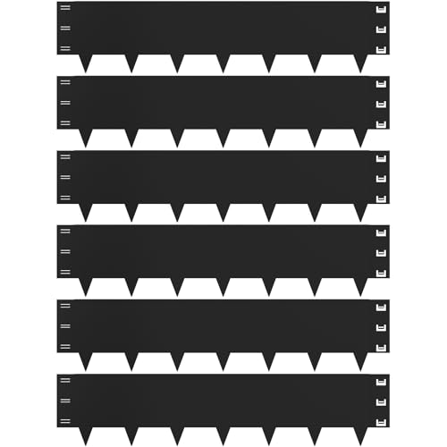 6-Pack Metal Landscape Edging 12 inch x 20 ft, Black Powder Coated - size: 12 inch