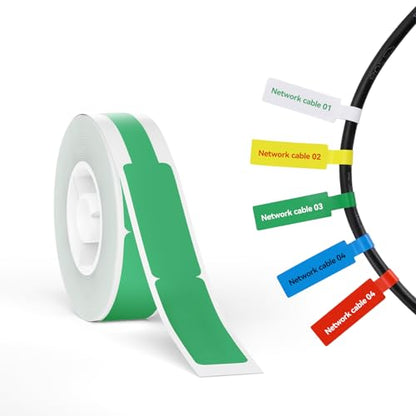 NIIMBOT Thermal Transfer Cable Label 0.49" x 4.29", for N1(B18) Label Maker - color: 0.49''×4.29''-green Cable