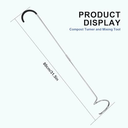 SQUEEZE master Compost Aerator-Compost Turner and Mixing Tool-Garden Aeration Tool - size: 31.5 inches