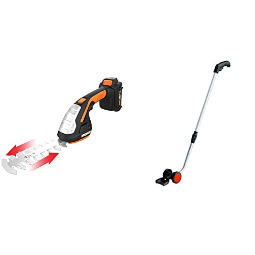 Worx WG801 20V Power Share 4" Cordless Shear and 8" Shrubber Trimmer (Battery & Charger Included) | Telescoping Pole for WG801 Shear Shrubber