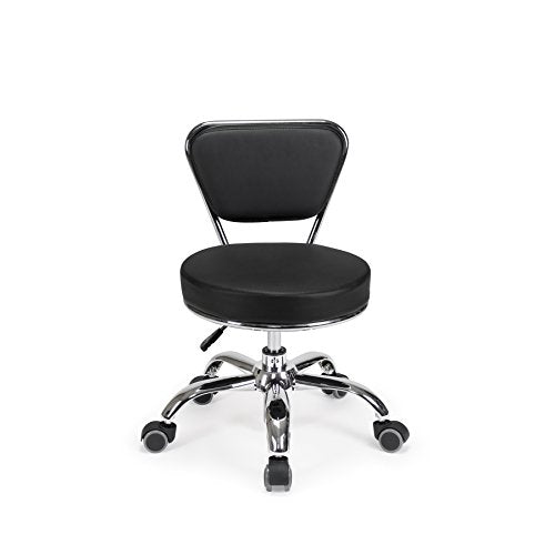 MAYAKOBA Dayton Garage Rolling Seat (Black) Pneumatic, Short Stool with Adjustable Height 13"-15", Perfect for Garage Task, Home Cleaning, Bathroom Short Seat, Technician Task - color: Black