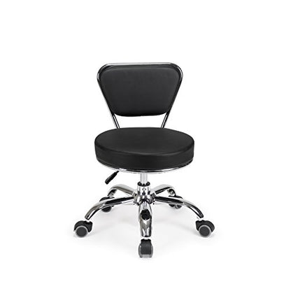 MAYAKOBA Dayton Garage Rolling Seat (Black) Pneumatic, Short Stool with Adjustable Height 13"-15", Perfect for Garage Task, Home Cleaning, Bathroom Short Seat, Technician Task - color: Black
