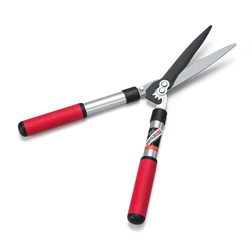 Kimura® Pro Heavy Duty Hedge Shears - Premium Garden Clippers with Patented Gearing Technology, Ultra Lightweight Aluminium Handles, Japanese SK5 Steel Blades, Ideal Shears for Gardening - 22" Trimmer - size: 22"