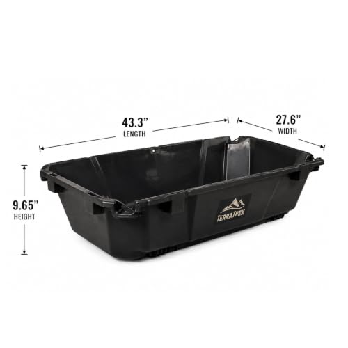 Heavy-Duty Garden Cart on Wheels – 7 Cu. Ft. Patented Dual Side Poly Dump Cart, 1200 lb. Capacity, All-Terrain Utility Wagon with No-Flat Wheels for Yard, Garden, Farm & Work - size: 13" No-Flat