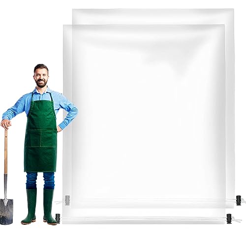ANPHSIN 2Pcs 71"x83" Extra Large Winter Plant Cover Freeze Protection - size: 83"H, 71" Opening