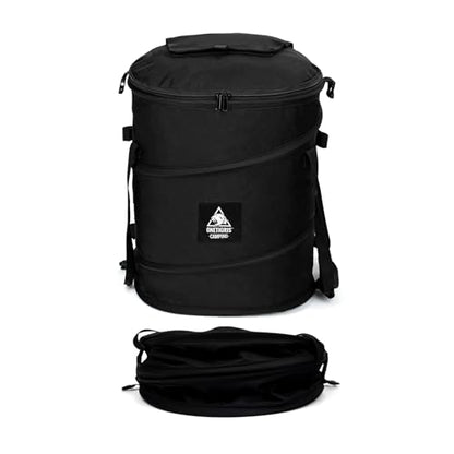 ONETIGRIS Collapsible Trash Can, 12 Gallon Camping Trash Bin with Lid