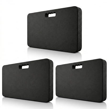 Gardzen 3 Pack Extra Thick Kneeling Pad for Gardening Work, 1.5 Inch Soft NBR Foam Knee Cushion Bathing Baby, Large Smooth Kneeler Mat Yoga Exercise, 18x11, Black - size: 18"x11"x1.5" - 3 Pack
