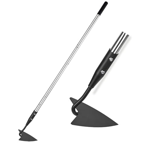 YEELOR Warren Hoe with 57-inch Stainless Steel Long Handle - style: Triangle hoe