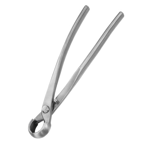 M METERXITY Bonsai Tool - 8.3 Inch Stainless Steel Knob Cutter, Bonsai Tree Plants Modeling Tools, Applying to Gardening Pruning Knobs/Tumors (210mm, Silver) - size: 8.3"