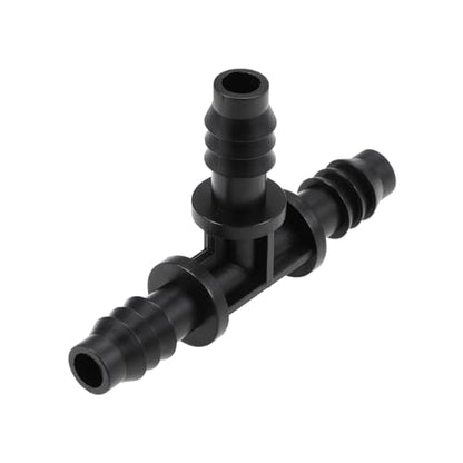 uxcell Barb Drip Straight and Tee Pipe Connector 8mm Inner Diameter Hose Fitting for Garden Agricultural Irrigation System, Plastic 1 Set