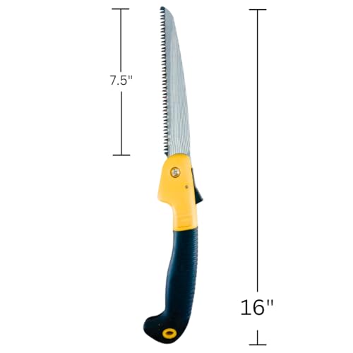 HOMEGARDEN Compact Folding Pruning Saw with Comfort Grip Handle | Ideal for Pruning Trees, Cutting Branches while Hunting, or Various Camping Tasks, CHIS8128