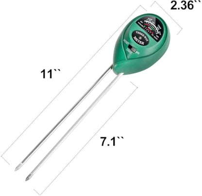 iPower 3-in-1 Soil Moisture/pH/Light Meter, Soil Test kit for Indoor & Outdoor Use, Suitable for House Plants, Garden, Lawn, Farm - size: Round New, style: 1 Pack