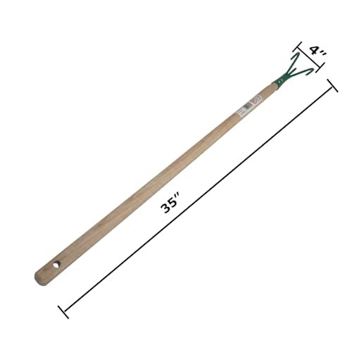 Eurogarden Kids 3 Tine Cultivator – Lightweight Garden Tool with Long Wooden Handle for Children or Adults Who Prefer Smaller Tools – 35” Length, Heavy-Duty Steel Head - style: 3-Tine Kid's Cultivator