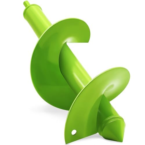 4"x12" Green Garden Auger Drill Bit for Planting, Post Hole Digger - color: Green, size: 4"x12"