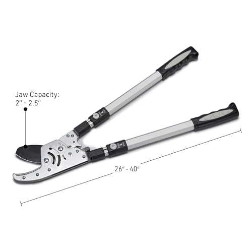 Kings County Tools Tree Trimmer Loppers with Extendable 26" - 40" Handles - style: 40" Extendable Anvil Lopper