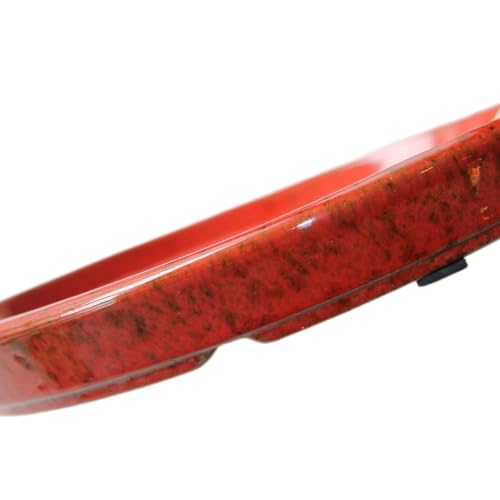 11.4 Inch Ceramic Plant Saucer, Rainforest Red - color: Rainforest Red