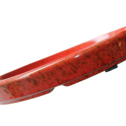 11.4 Inch Ceramic Plant Saucer, Rainforest Red - color: Rainforest Red