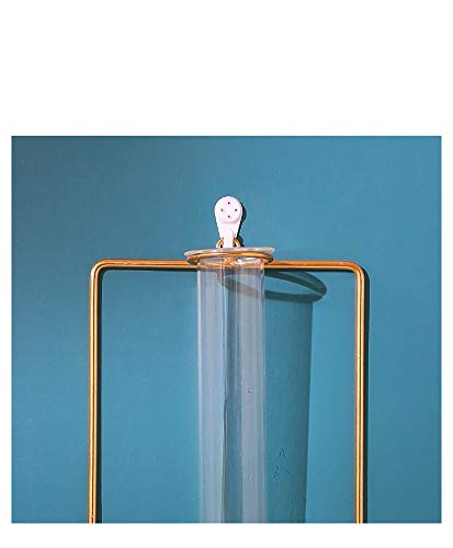 IvyMei Luxurious Nordic Gold Wall Vase Metal Frame Glass Tube - color: Gold 1
